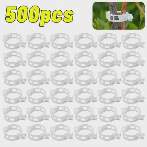500/500 Pflanzenstützclips, Wiederverwendbare Kunststoffverbinder, Befestigungsclips Für Kletterpflanzen, Tomaten, Weintrauben Und Gemüse, Gartenwerkzeuge
