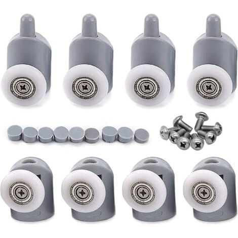 Set Mit 8 Duschtürrollen, 23 Mm, Schiebetürrollen Für Badezimmer