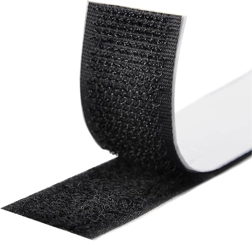 Doppelseitiges, Selbstklebendes Klettband (schwarz, 20 Mm X 8 M)