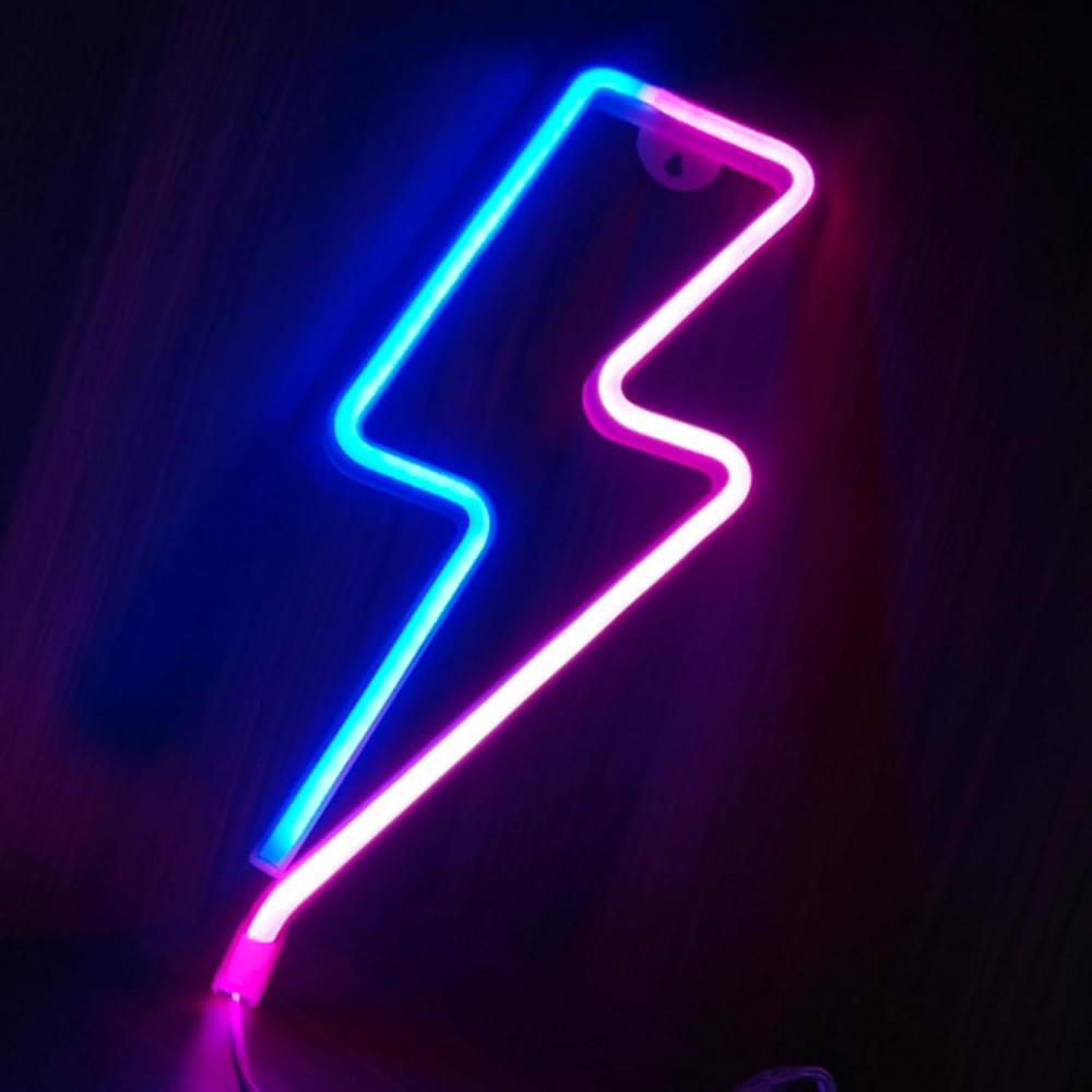 Neonschild, Led-neonblitz-nachtlicht, Batterie- Und Usb-betrieben, Innendekoration Für Schlafzimmer