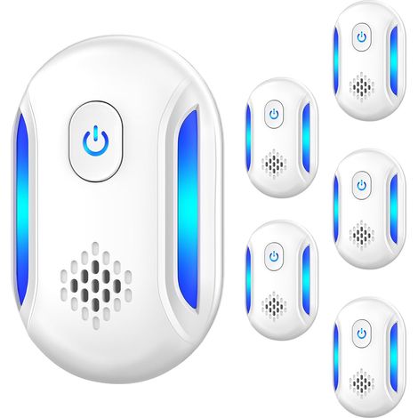 Verbessertes Ultraschall-abwehrgerät (6er-pack), Elektronisches Schädlingsbekämpfungsgerät Zum Einstecken Für Insekten, Mücken, Nagetiere Und Mäuse, Für Haus, Lagerhalle Und Garage