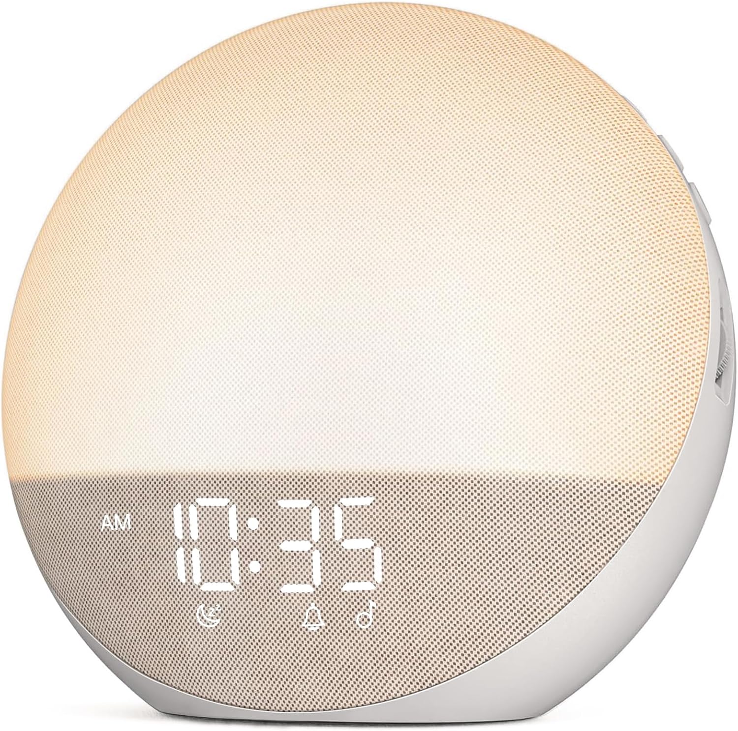 Bluetooth-wecker Mit Sonnenaufgangssimulation, Lichtwecker, Beige