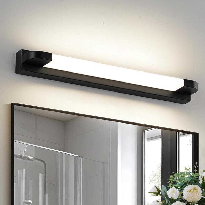 42 Cm 7 W 420 Lm Led-badezimmerspiegelleuchte, Schwarze Schrankbeleuchtung, Ip20 Wasserdicht, Wandleuchte (4000 Kelvin)