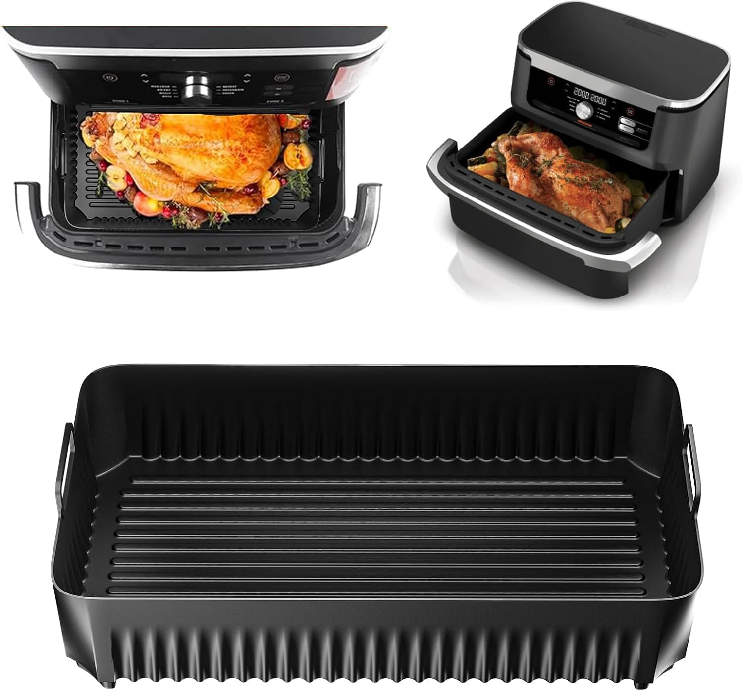 Silikon-auflaufform Für Ninja Foodi Flex 10,4l Af500eu, Zubehör Für Ninja Foodi Max Heißluftfritteusen, Auflaufform Für Ninja 10,4l Heißluftfritteuse