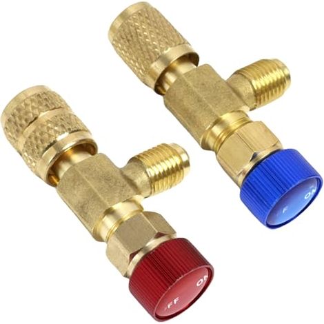 Passend Für 2 Stück: Sicherheitsventil R410a R22, Kältemittelregelventil, R410a-adapter, Kältemittel-fülladapter Mit Sicherheitsventilen Und Schnellkupplungen Für Klimaanlagen