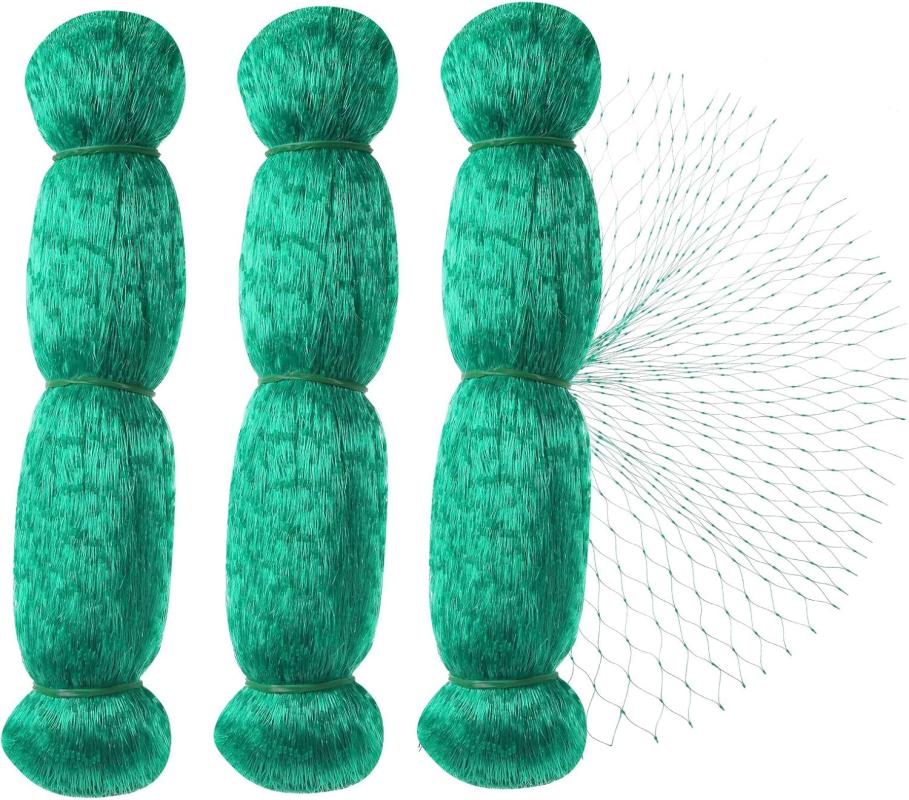 Vogelschutznetz, 3 Stück 2 X 10 M, Grünes Gartenvogelschutznetz Zum Schutz Von Pflanzen Und Obst
