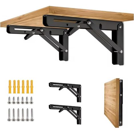 Set Mit 2 Faltbaren Stativen, 30 Cm, Diy-tischgestell, Regalstütze, Kompatibel Mit Klapptischen Und Wandtischen