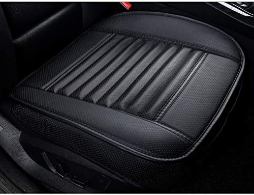 Universeller, Super Atmungsaktiver Autositzbezug Aus Bambuskohle-pu-leder, 20,8 X 20,1 Zoll (1 Stück - Schwarz)