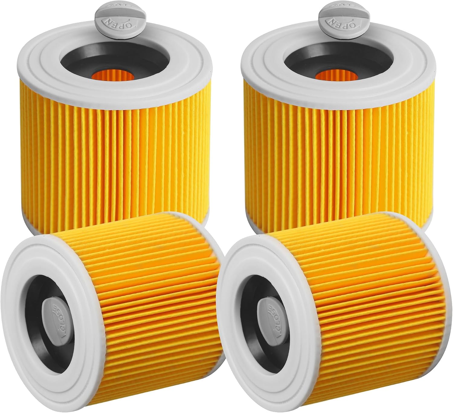 4er-pack Ersatzfilter Für Kärcher Staubsauger Der Modelle Wd3, Wd2, Wd1, Mv3, Mv2, Ak, Knt, Nt, Se Und Vc, Kompatibel Mit 6.414-552.0/6.414-772.0/6.414-547.0 Und Anderen Modellen.