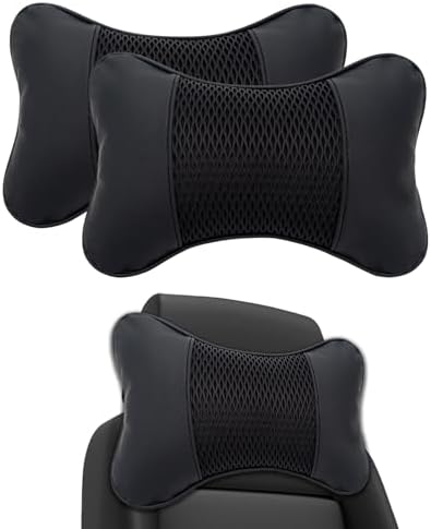 Set Mit 2 Nackenstützkissen Für Autositze, Nackenkissen Fürs Auto, Kopfstütze Für Den Autositz, Autozubehör (schwarz)