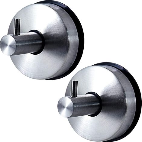 2 Stück Saugnapfhaken Für Badezimmer, Wandmontierter Handtuchhalter Aus Edelstahl, Starker Saugnapf-handtuchhaken Für Dusche, Küche, Garderobe, Gefliestes Schlafzimmer (silber)