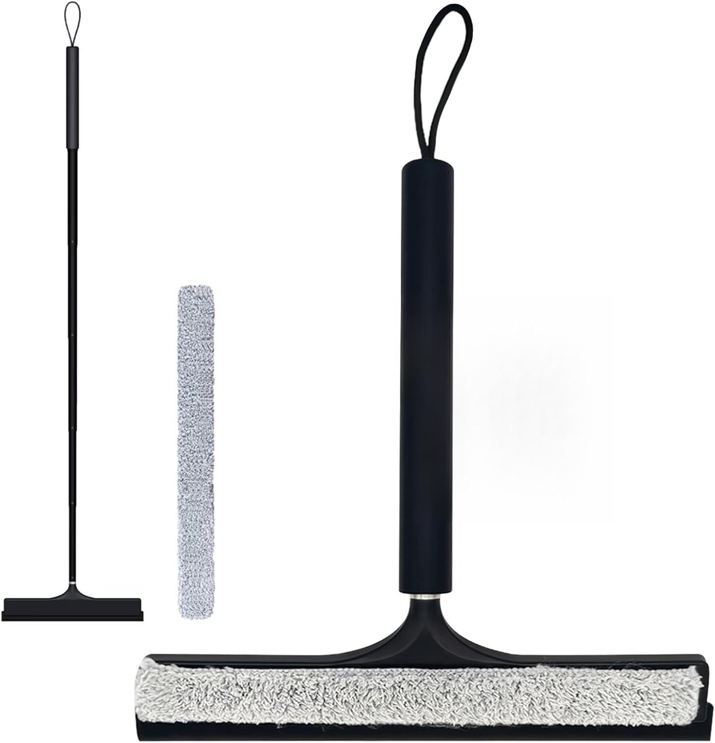Duschabzieher Mit 120 Cm Teleskopstiel, Schwarz