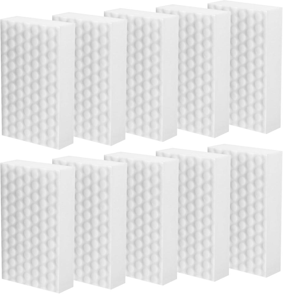 Set Mit 10 Reinigungsschwämmen Für Haushalt, Küche, Wände, Bad, Böden, Schuhe – Weiß