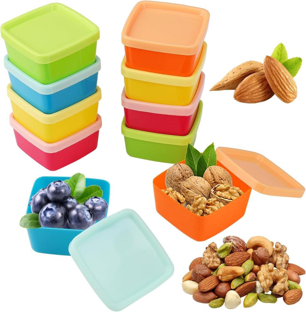 Set Mit 10 Kleinen Gefrierbehältern Aus Kunststoff, Mini-behälter