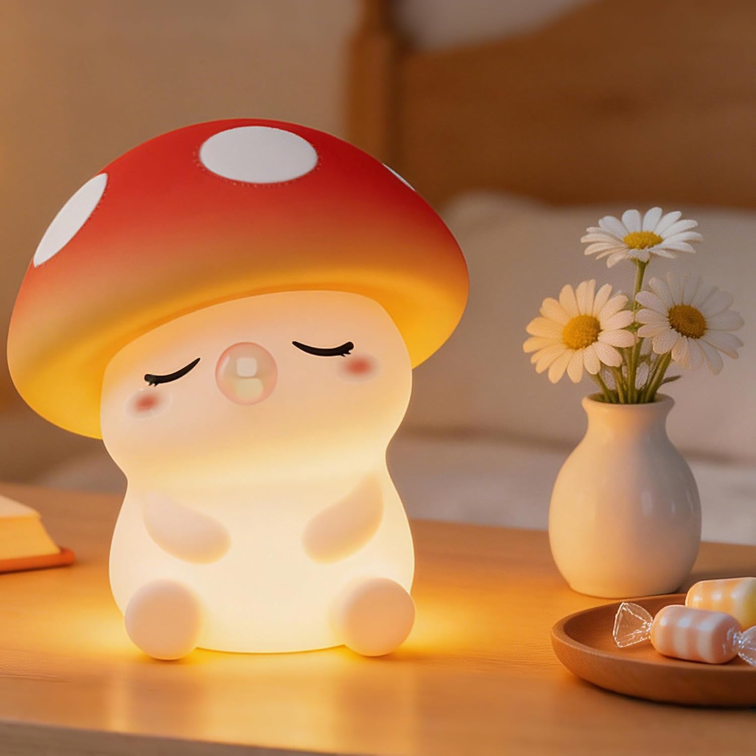Nachtlichter Für Kinder (pilzlampe – Warmes Licht)