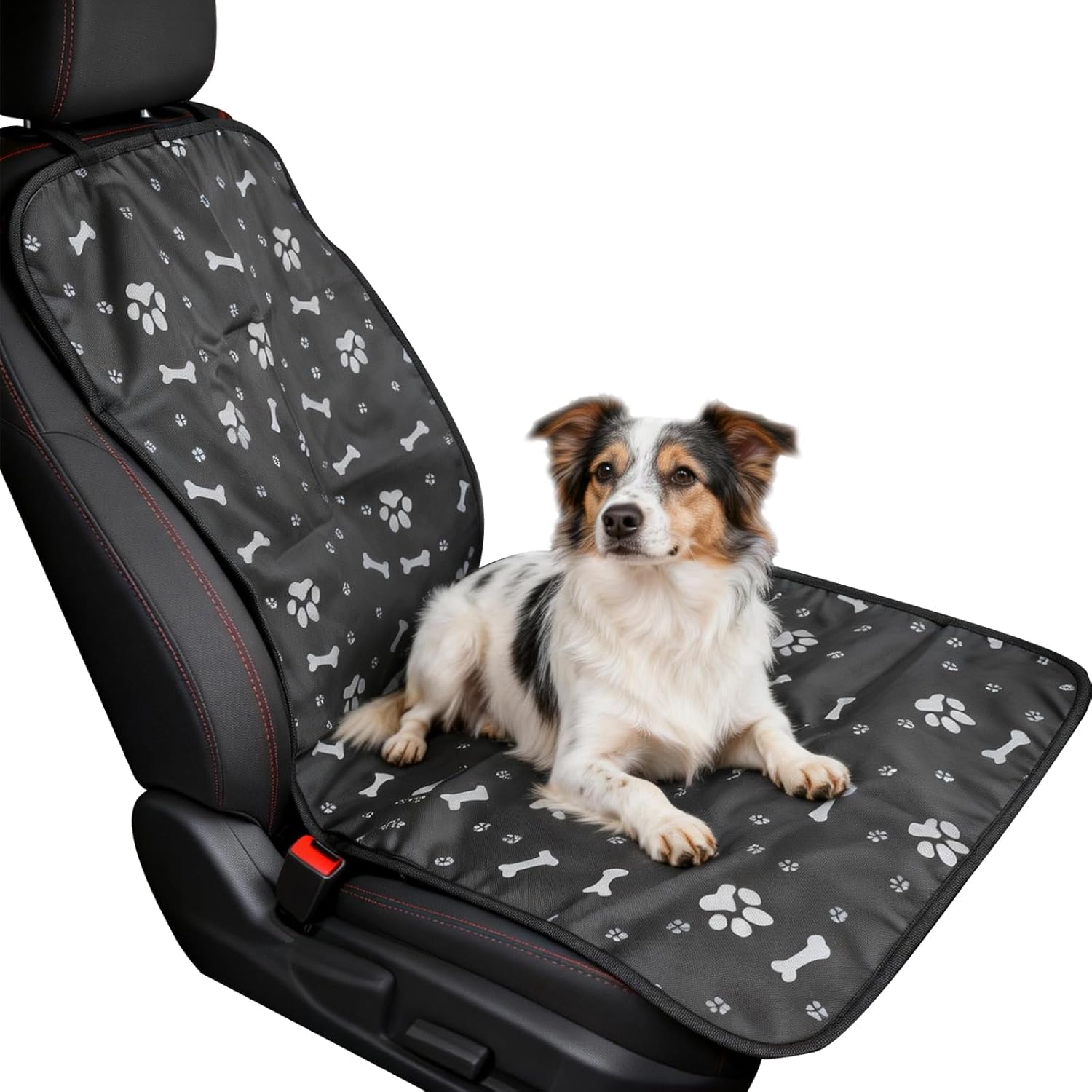 Autositzbezug Für Hunde, Rutschfeste Und Wasserdichte Matte, Schutz Für Vorder- Und Rücksitze, Knochenmuster, Schnelle Installation, Kompatibel Mit Pkw, Suvs Und Lkws
