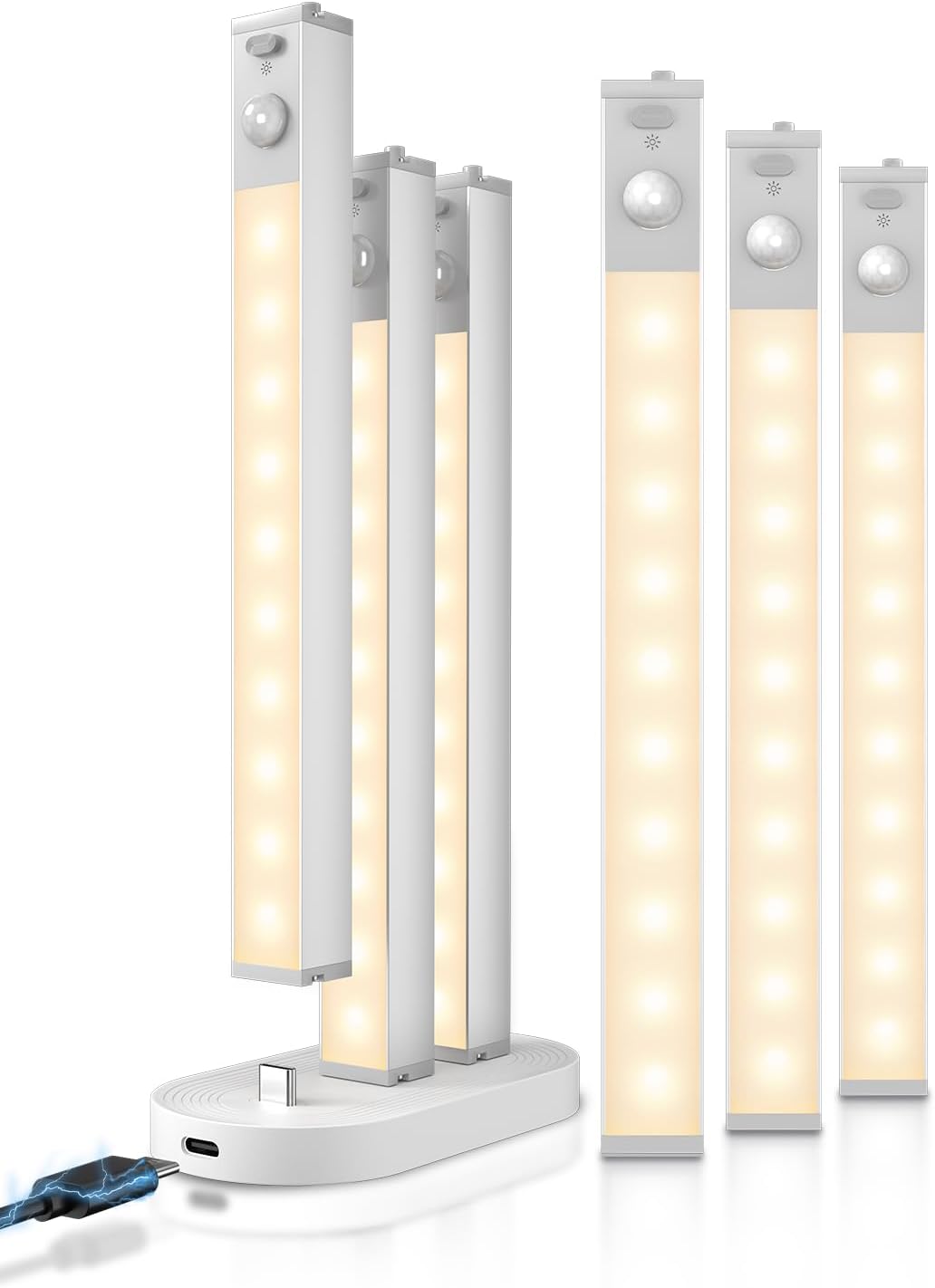 Kabellose, Wiederaufladbare Led-schrankleuchte & Ladestation