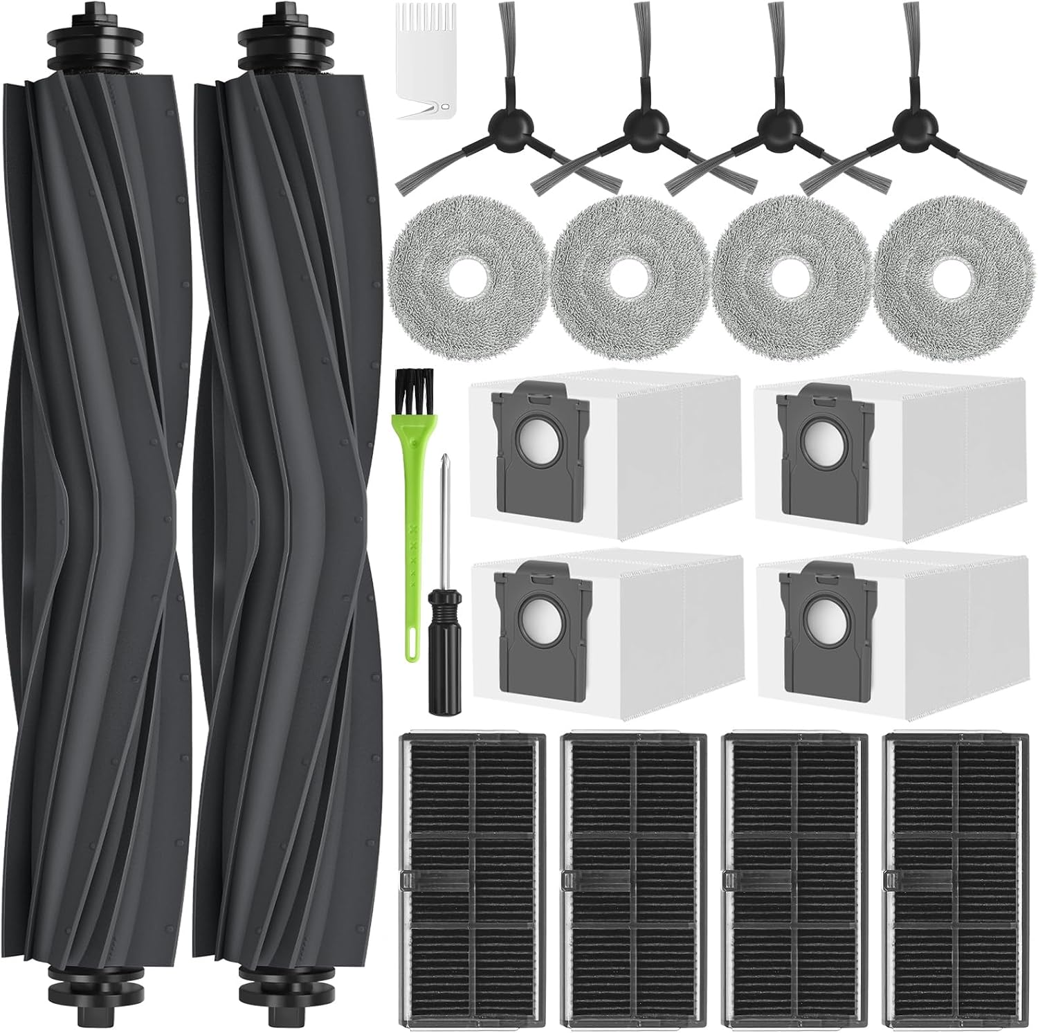 Zubehör Für Dreame L40 Ultra A/mova E30 Ultra/l10s Pro Ultra Heat: Ersatzteile Für Die Wärmepumpen Dreame L40 Ultra A/mova E30 Ultra/l10s Pro Ultra Heat: 4 Staubbeutel, 2 Hauptbürsten, Wischpads, Filt