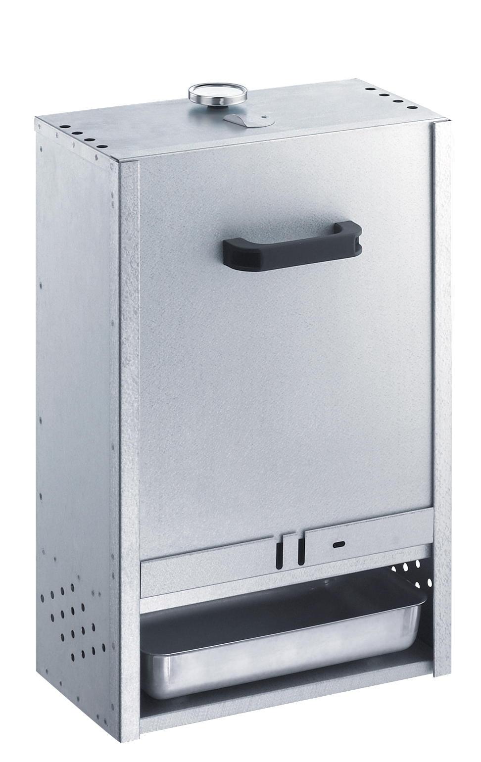 Peetz Alu-räucherofen 410 - Für Ca. 9 Fische Liegend Oder Hängend, Silber, Mit Schieber