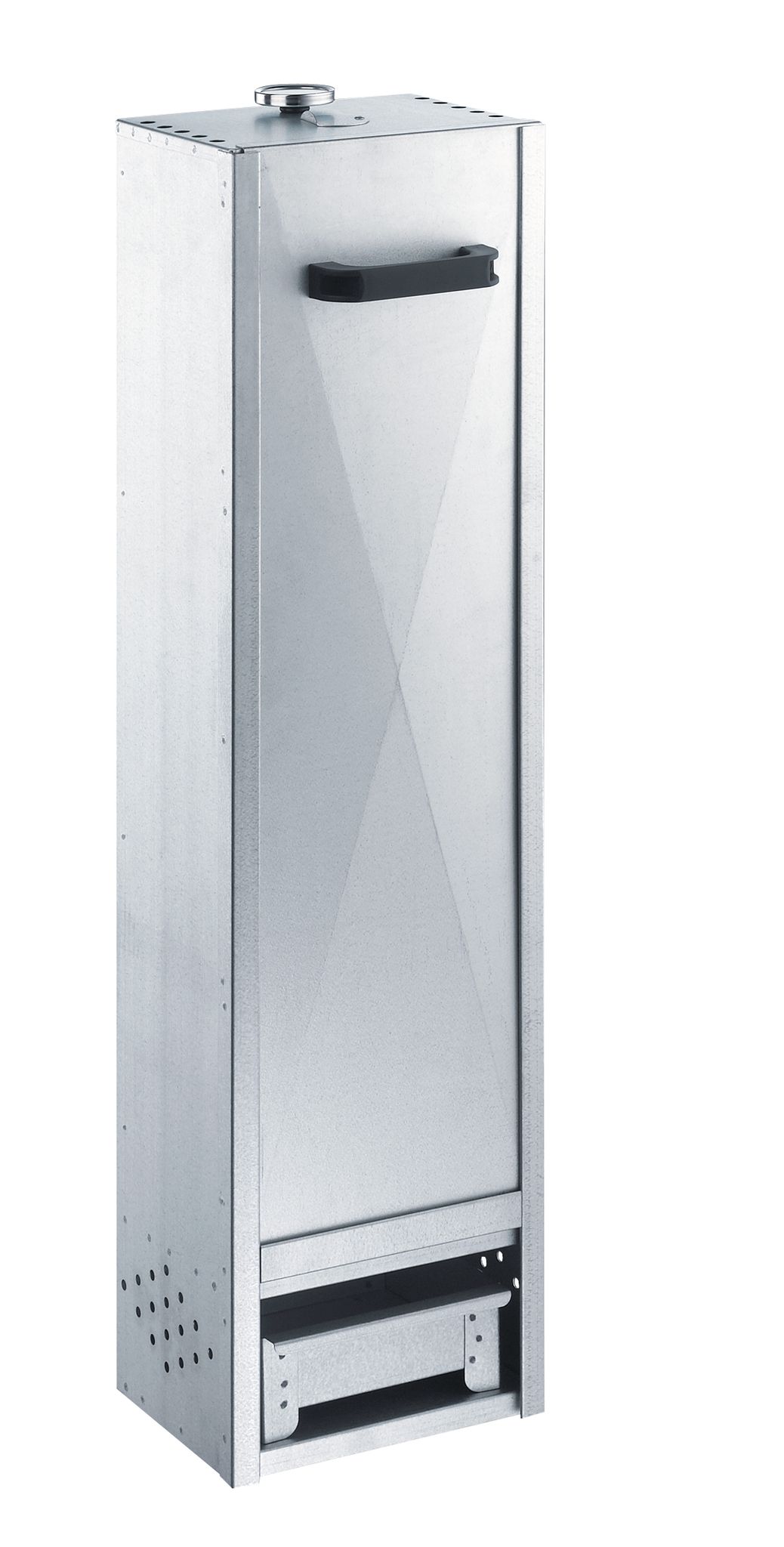 Peetz Alu-räucherofen 340 - Für Ca. 12 Fische Oder 6 Aale Hängend, Silber, Mit Schieber