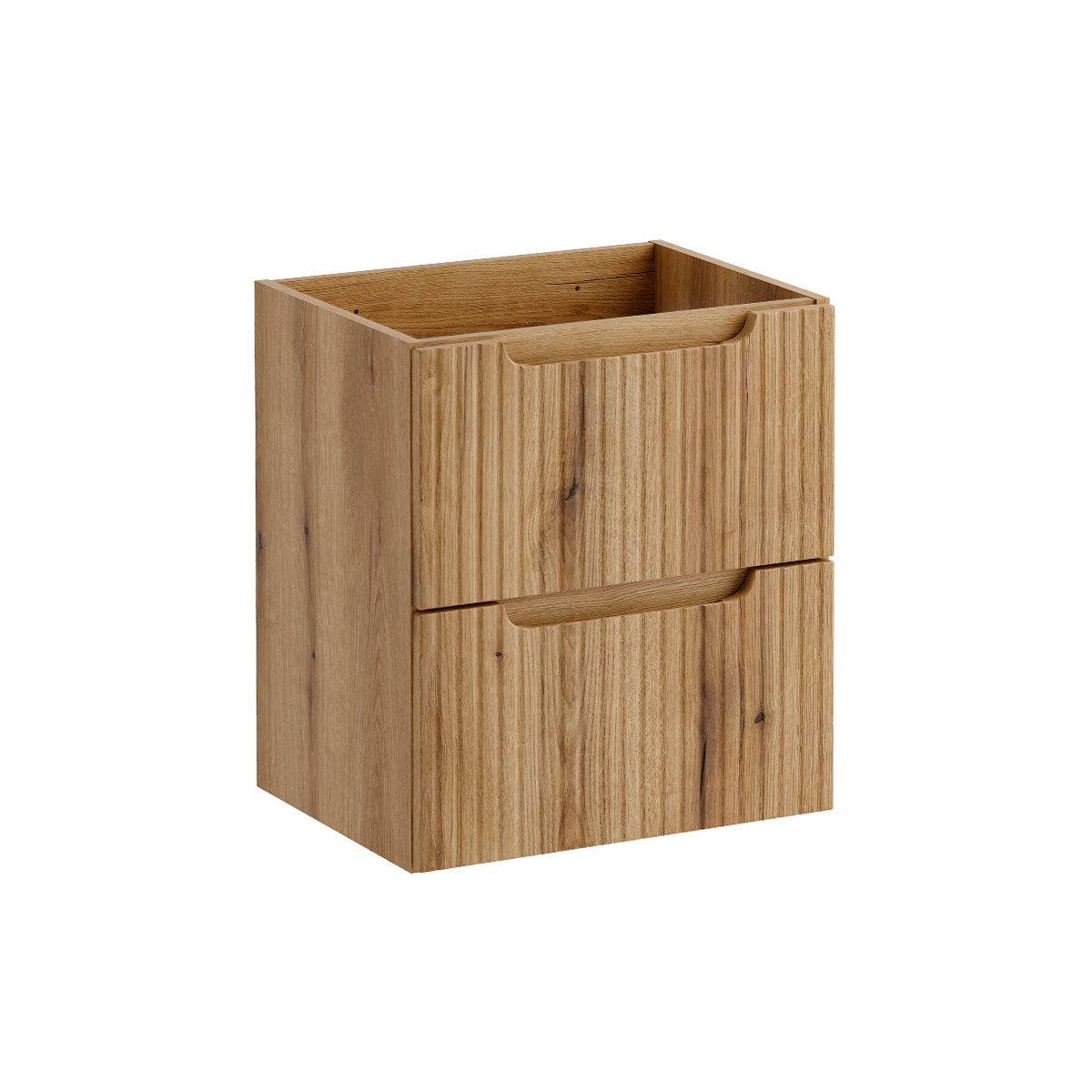 Waschbeckenunterschrank 50 Cm, 2 Schubladen, Riva Holz