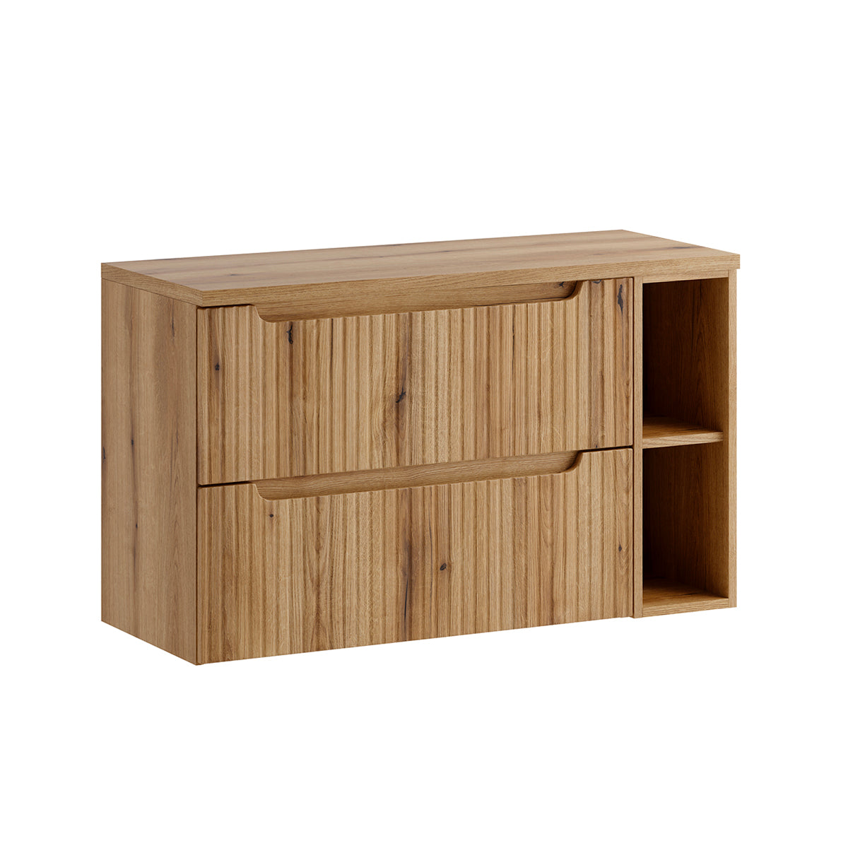 Waschtischunterschrank 100cm 2 Schubladen 2 Fächer Riva Holz