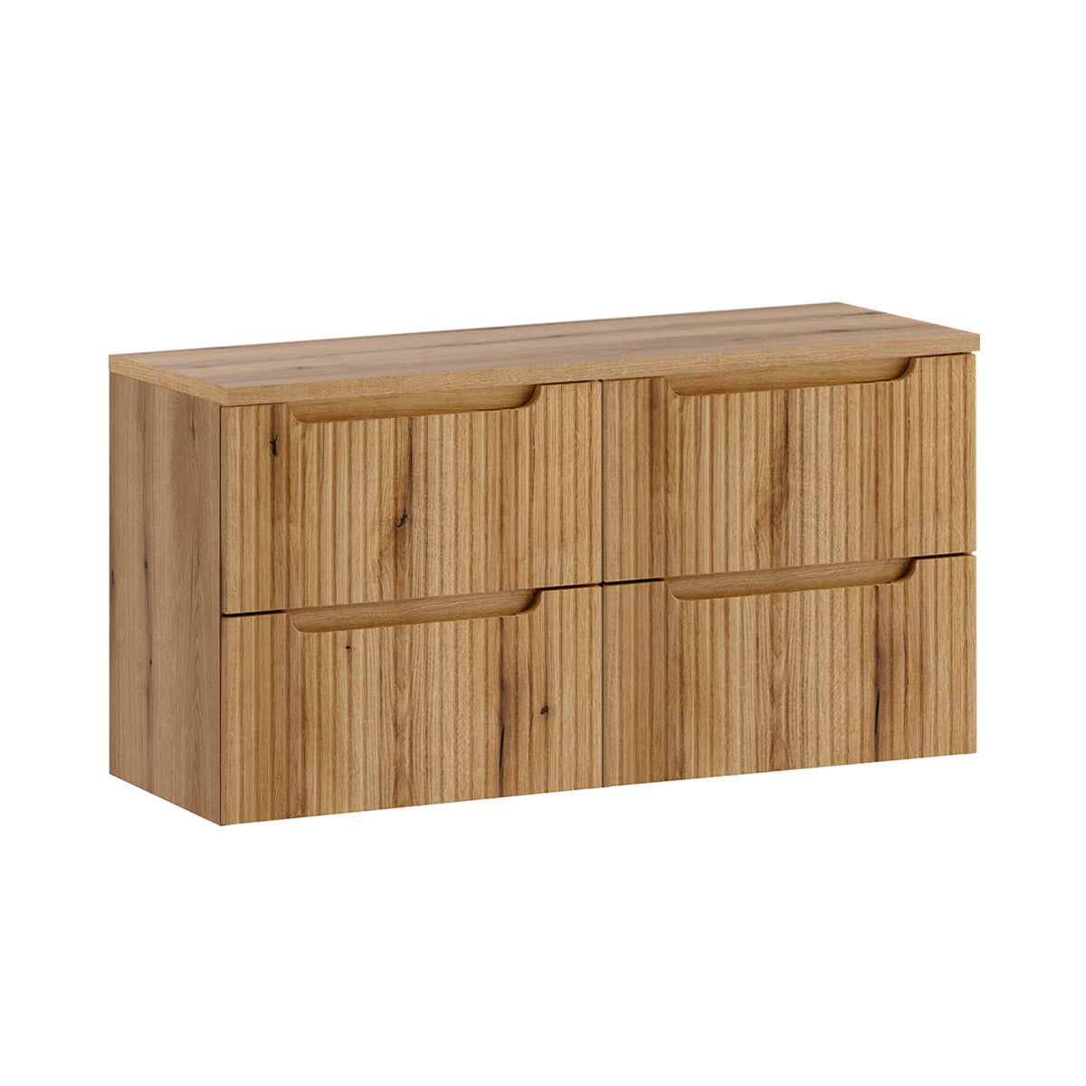 Waschtischunterschrank 120 Cm, 4 Schubladen, Waschtischplatte „riva Bois
