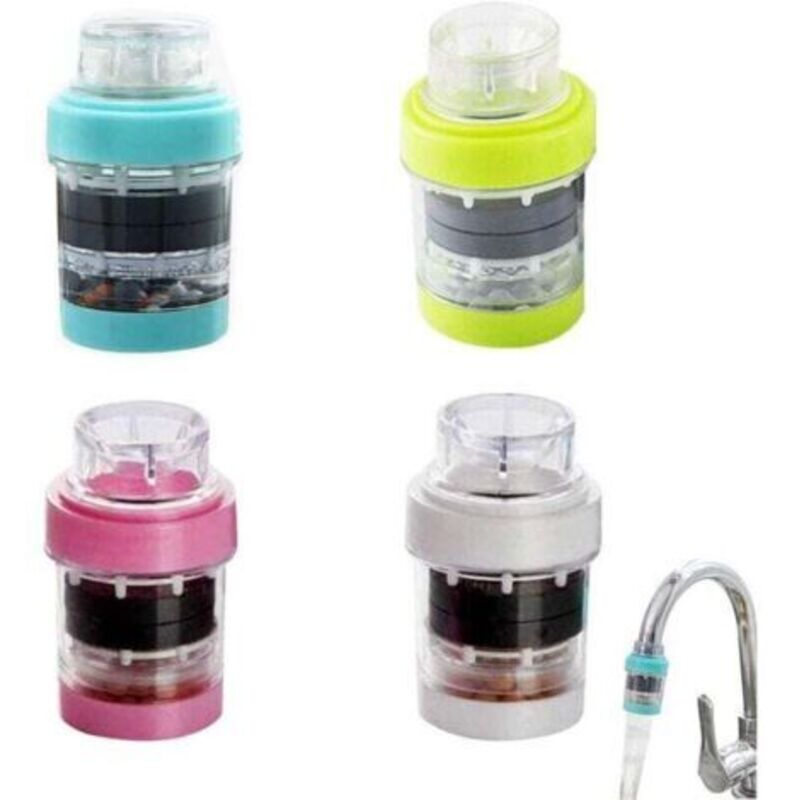 Wasserhahn-wasserfilter-teile, Wasserhahn-reinigungsfilter, Spritzwassergeschützter Pp-mini-wasserhahn-wasserfilter Mit Filterelement Für Küche, Zuhause (4 Farben)