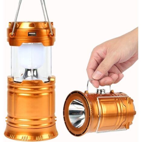 Solar-led-campingleuchte – Einziehbare Solar-taschenlampe – Led-taschenlampe – Mit 1200-ma-akku Und Usb-schnittstelle – Ipx5 Wasserdicht – Für Wandern, Angeln, Ausfälle, Camping