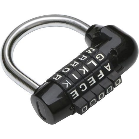 Cadenas À Combinaison 5 Buchstaben Schwarz Für Koffer, Maquillage À Tirer – Aucune Clé Requise – Parfait Pour Les Salles D'Evasion – Serrure À Combinaison Lettre