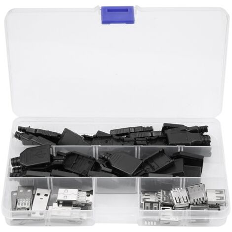 20 Stück Usb 2.0 Typ A Stecker 4-poliger Buchsenadapter Mit Schwarzem Kunststoffgehäuse, Dubuns