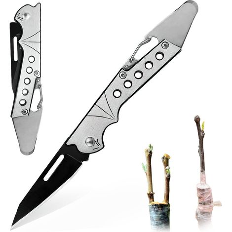 Couteau De Greffage Pliant, Serpette Jardin, Outil Horticole Et De Greffage En Acier Inoxydable