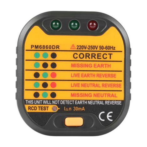 Automatischer Steckdosentester 50–60 Hz Uk/us/eu Für Zuhause Pm6860dr (eu-stecker)