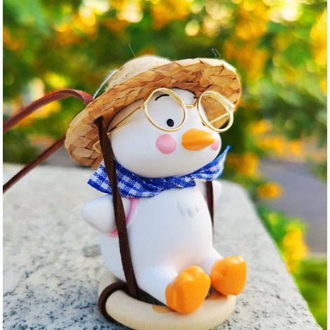 Canard-anhänger Für Das Auto, Canard Mignonne-dekoration Für Den Retroviseur, Accessoires Und Ornamente Für Den Retroviseur (blaue Krawatte A)