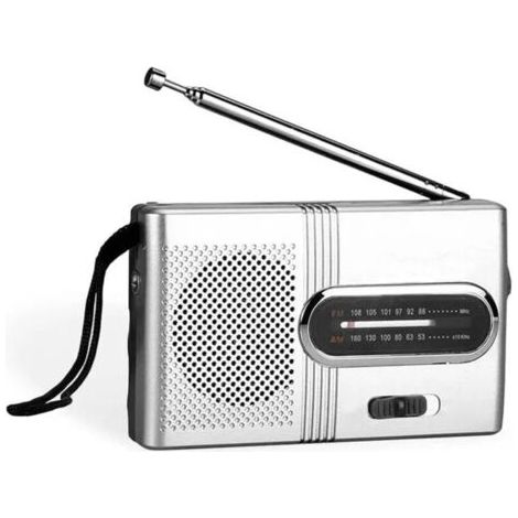 Mini-taschenradio Im Retro-stil, 2 Bänder Am-fm, Stromversorgung Über Stapel Bc-r21