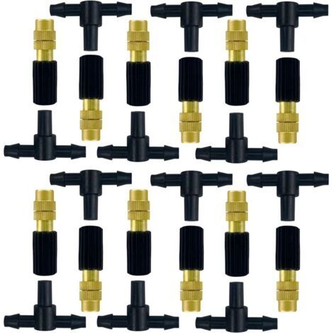 12 Stück Verstellbare Messing-sprühdüsen Für Bewässerungssystem, Angeschlossenes Bewässerungssprühgerät, 4/7 Bewässerungsdüse