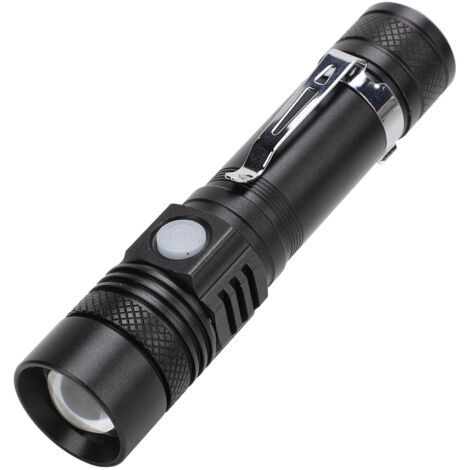 Tragbare Led-taschenlampe Mit Usb-aufladung, 3-gang-einstellung, Zoom, Kleine Taschenlampe Für Camping, Dubuns