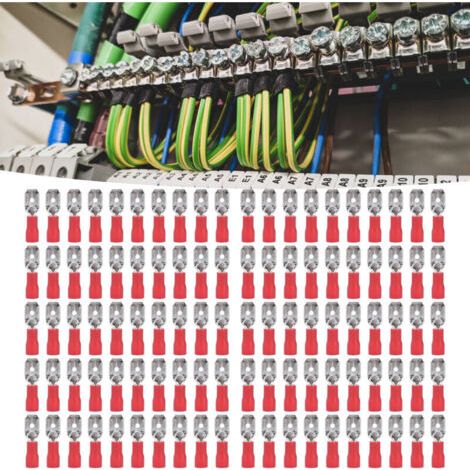 100 Stück Isolierte Spatendrahtverbinder Aus Kupfer, Pvc, Elektrische Crimp-klemme Für Den Haushalt, 22–16 Awgmdd1,25–250, Dubuns