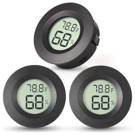 3er-pack Mini-hygrometer Und Thermometer Für Den Innen- Und Außenbereich Für Zuhause, Büro, Reptilien, Auto, Gewächshaus