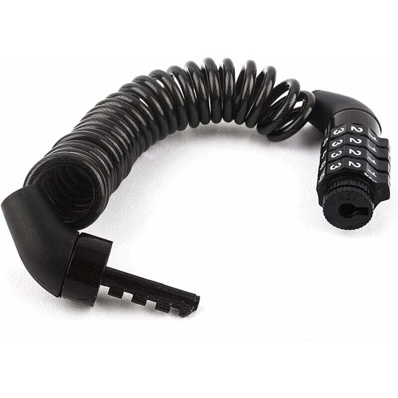 Antivol-fahrradkabel Mit 4 Intelligenten Code- Und Fahrradschlüsseln, Länge 150 Cm Für Fahrräder/scooter/fahrradträger/casque, Schwarz