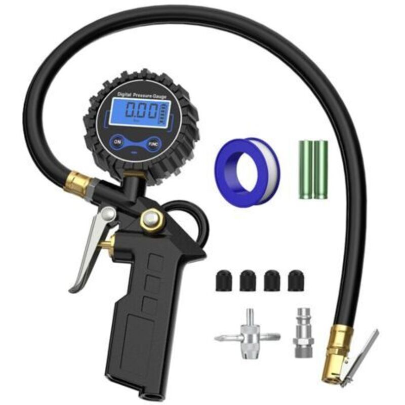 Numerisches Manometer Mit Lcd-bildschirm. Luftdrucktest. Hochpräziser Luftdrucktest. 255 Psi Für Motorrad, Auto, Camion