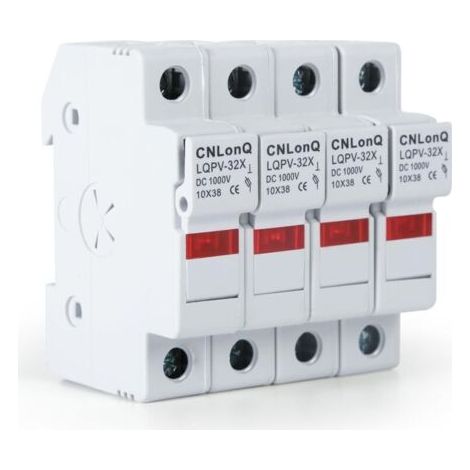 Porte-fusible Solaire Pv Rt18-32x - Dc1000v, 4 Teile, Sockel Din, Photovoltaik-schutzsystem Mit Beleuchtung (30a)