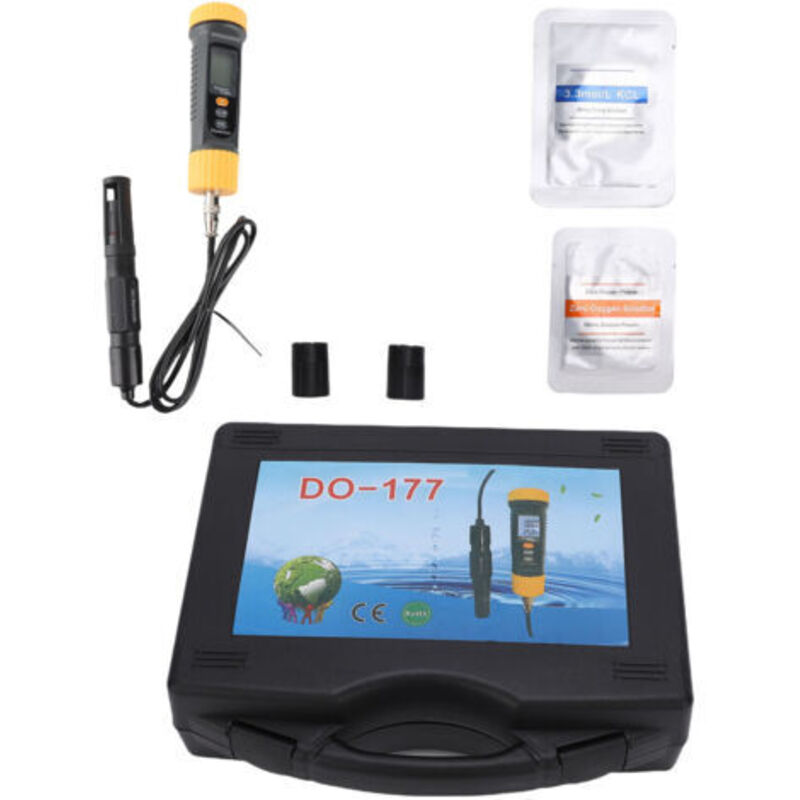 Tragbares, Präzises, Numerisches Sauerstoffmessgerät, 2 Modi, Lcd-retro-display, Sauerstofftest-set Für Becken Und Aquarium.