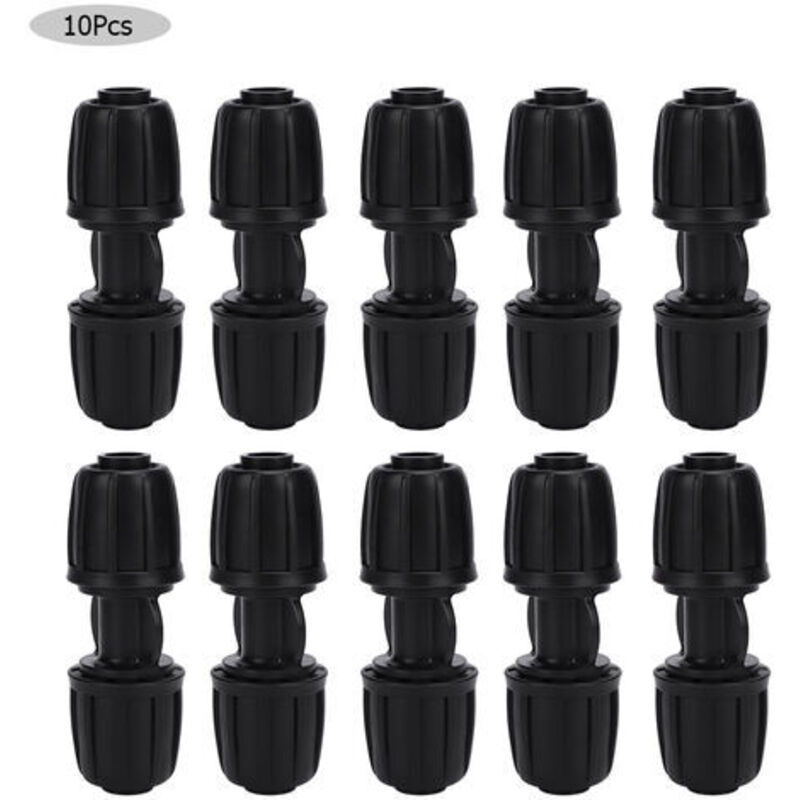 Packung Mit 10 Geraden Wasseranschlüssen Für Die Tropfbewässerung – 16 Mm Durchmesser – Einfache Werkzeuglose Installation – Langlebiges Pom
