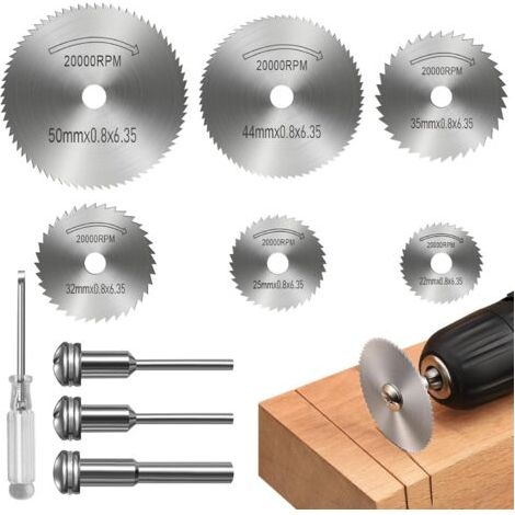 (8 Stück) Rotationswerkzeug-trennscheiben, Scheibenbohrblätter, Hss-mini-kreissägeblätter Aus Hochgeschwindigkeitsstahl Zum Schneiden Von Holz, Kunststoff Und Metall