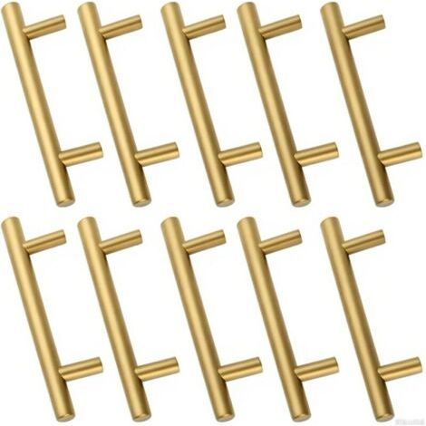 Küchenschrankgriff, Goldener Schrankgriff, Küchentürgriff, Messing, Schubladenmittenabstand 96 Mm, Länge 150 Mm