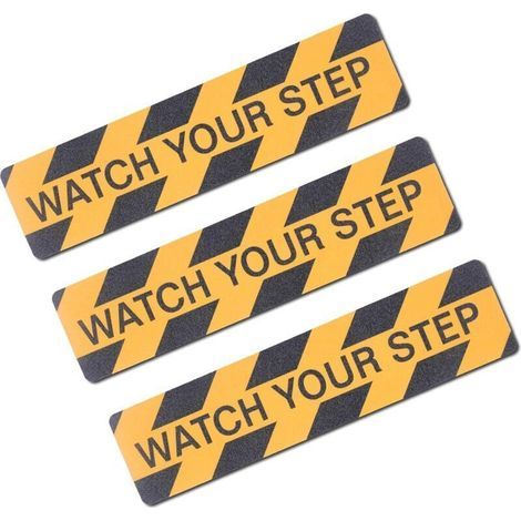 Selbstklebendes Anti-rutsch-klebeband Für Treppen, 15 Cm Bis 60 Cm, 3 Stück, Sicherheitsklebeband, Gelb-schwarzes Anti-rutsch-klebeband, Warnbänder, Sicherheitsmarkierung, Gelb-schwarz