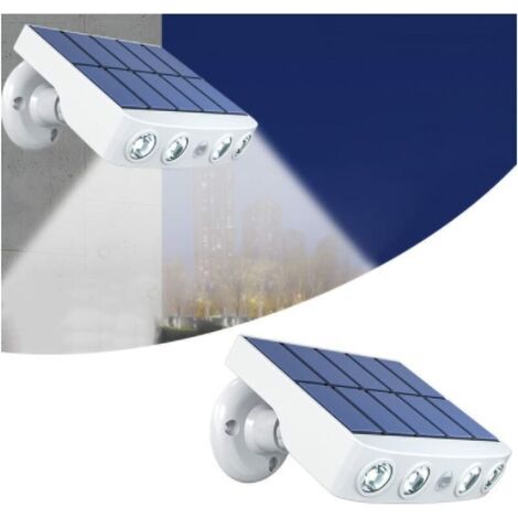 Leistungsstarkes Solarlicht Mit Bewegungsmelder Für Den Außenbereich, Wasserdicht, Für Den Garten, Led-solarlampe, Strahler Für Garten, Weg, Straße, Led-wandleuchte (weißes Muschelweißlicht)
