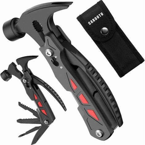 Tools Multifonctions, 12 Und 2 Pince Et Marteau Multifonctions, Tool Multitools De Poche Avec Tournevis Décapsuleur, Für Randonnée Camping-noir