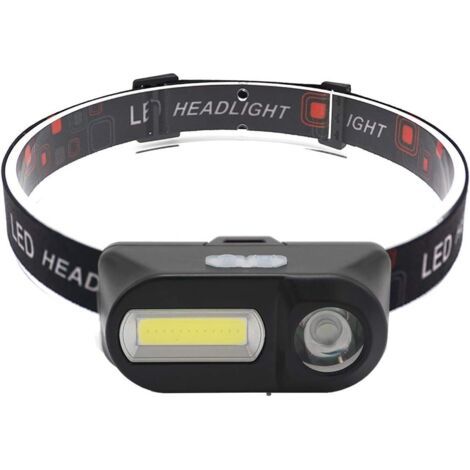Led-stirnlampe, Wiederaufladbare Usb-scheinwerfer, Cob-led, 6 Modi, Verstellbarer 60°-scheinwerfer, Xpe+cob-beleuchtung, Für Angeln, Camping, Wandern, Außenbeleuchtung